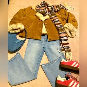 Double face leather coat